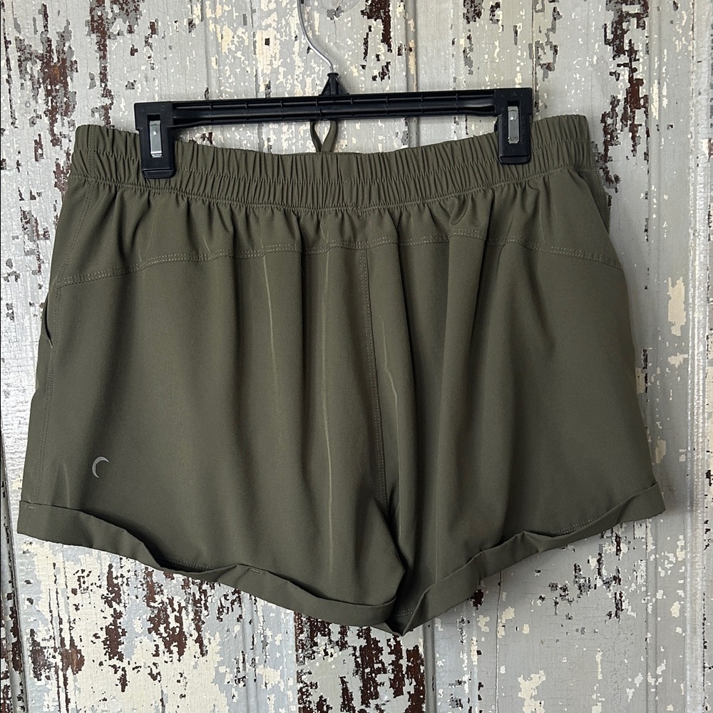 ZYIA Dark Olive Women's Athletic Shorts - Picture 2 of 5